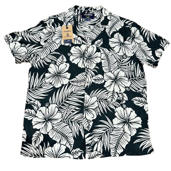 NWT CHUBBIES HAWAIIAN SUNDAY SHIRT SZ L THE VISUAL FERNER FLORAL ALL OVER PRINT - Picture 1 of 7